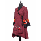 Vestido doble cruce Arrayan  Burdeo SC 4