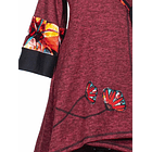 Vestido doble cruce Arrayan  Burdeo SC 3