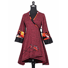 Vestido doble cruce Arrayan  Burdeo SC 1