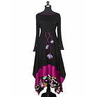 Vestido largo Futrono negro Carmín 1