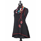 minivestido Jumper Aurora Negro rojo sc 2