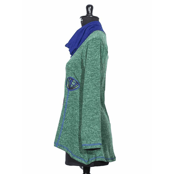 Sweater Caleu verde azul 5