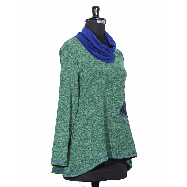 Sweater Caleu verde azul 3
