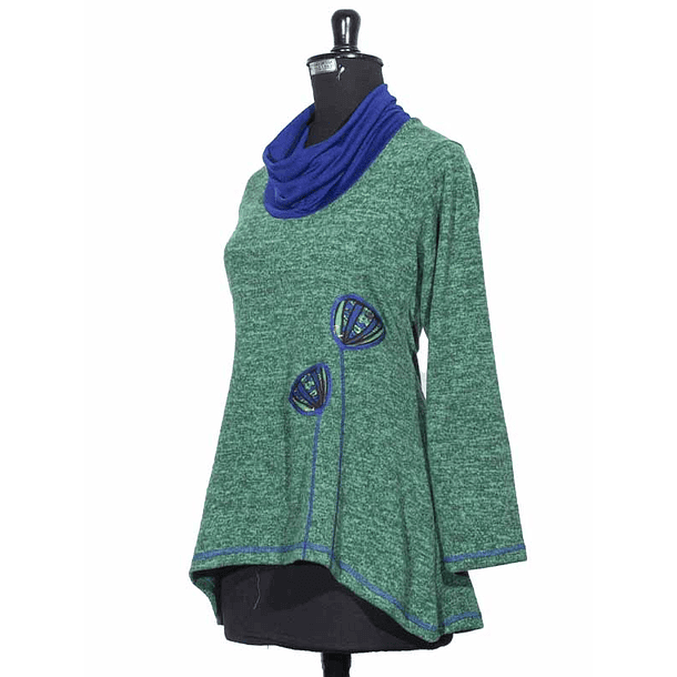 Sweater Caleu verde azul 2