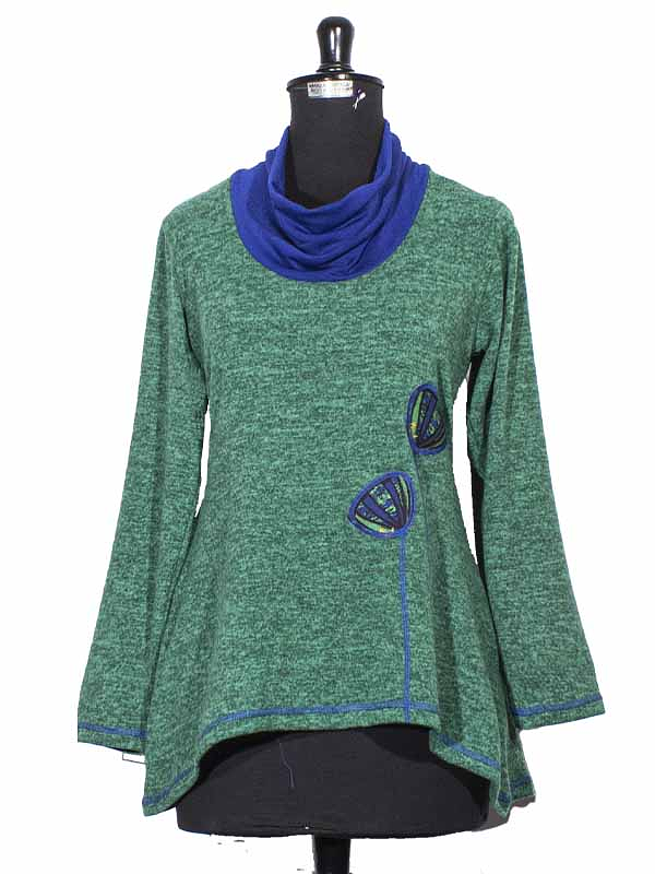 Sweater Caleu verde azul