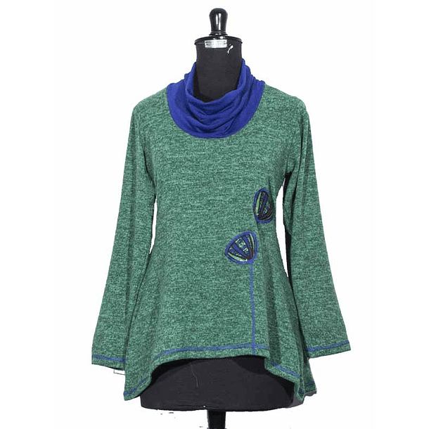 Sweater Caleu verde azul 1