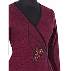 Poleron doble cruce Cunco burdeo sc 4