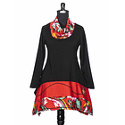 Sweater Kiran lanilla  Negro rojo 1