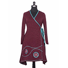 Vestido doble cruce Puelo  Burdeo 1