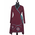 Vestido doble cruce Puelo  Burdeo 7