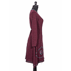 Vestido doble cruce Puelo  Burdeo 4