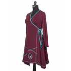 Vestido doble cruce Puelo  Burdeo 2