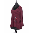 Sweater Caleu burdeo  2