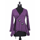 Poleron doble cruce Cunco morado sc  1