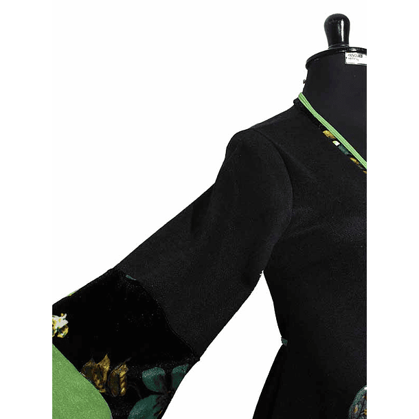 Vestido doble cruce Arrayan  Negro verde SC 6