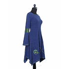 Vestido lanilla Amancay azul verde sc 2