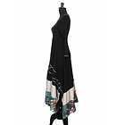 Vestido largo Futrono negro lino crudo SC 2