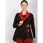 Sweater Caleu negro turquesa sc 10