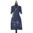 Vestido doble cruce Lilian azul SALE ER SC 2