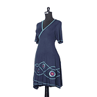 Vestido doble cruce Lilian azul SALE ER SC 1