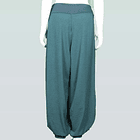 Pantalón Bombacho Luana turquesa en creep 5