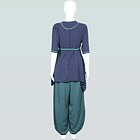 Blusa doble cruce azul marino Anay en creep  6