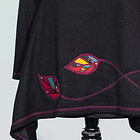 Poleron bolsillos Calafate negro burdeo 5