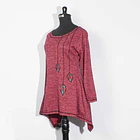 Poleron bolsillos Calafate Carmín 2