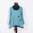 Sweater Caleu turquesa sale 2xl-3xl KS11 1