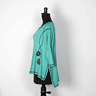 Polera Victoria Turquesa – Algodón Nacional 4