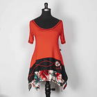 Polera Maga – Rojo & Negro/Algodón Nacional 1