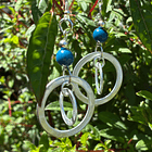 Aros Bolen Aluminio, piedra y semilla 6