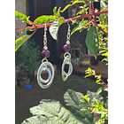 Aros Bolen Aluminio, piedra y semilla 8