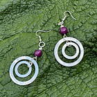 Aros Bolen Aluminio, piedra y semilla 2