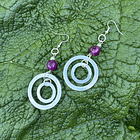 Aros Bolen Aluminio, piedra y semilla 1