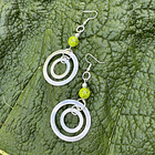 Aros Bolen Aluminio, piedra y semilla 13