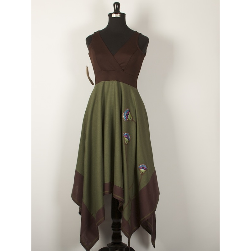 Vestido Isidora Imperio de Lino y Scuba