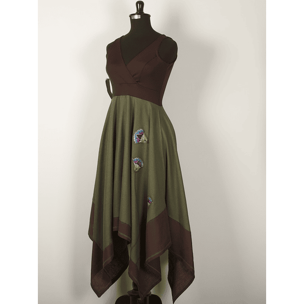 Vestido Isidora Imperio de Lino y Scuba 2