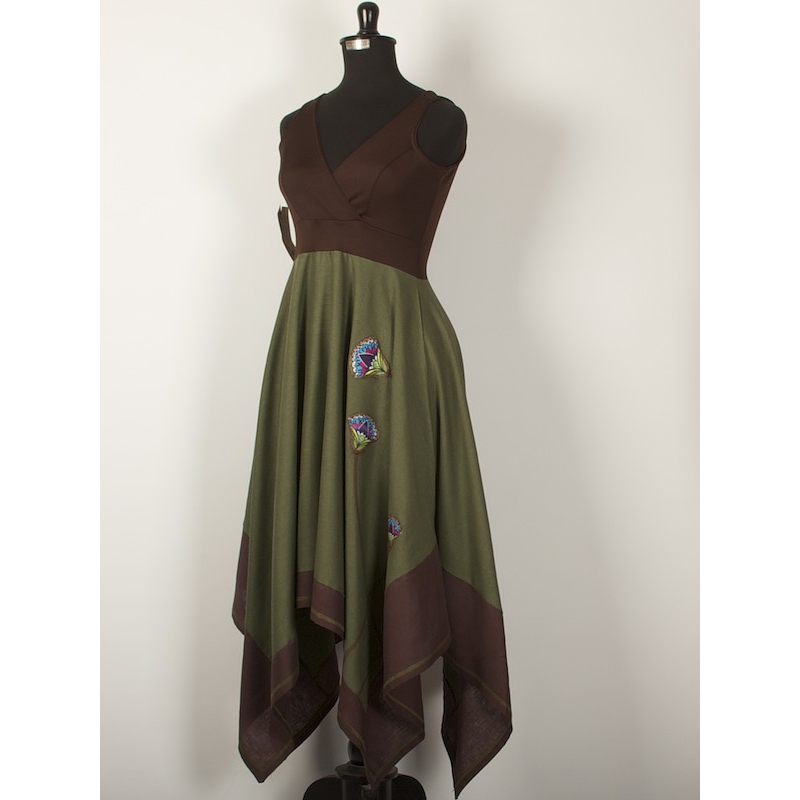 Vestido Isidora Imperio de Lino y Scuba