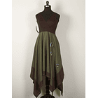 Vestido Isidora Imperio de Lino y Scuba 3