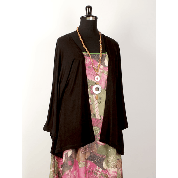 Tapado Kimono Alfonsina negro 2