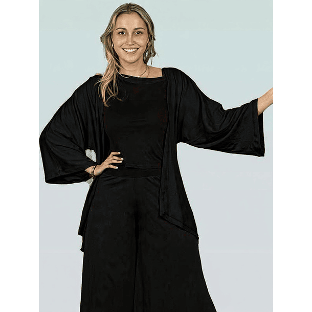 Tapado Kimono Alfonsina negro 1