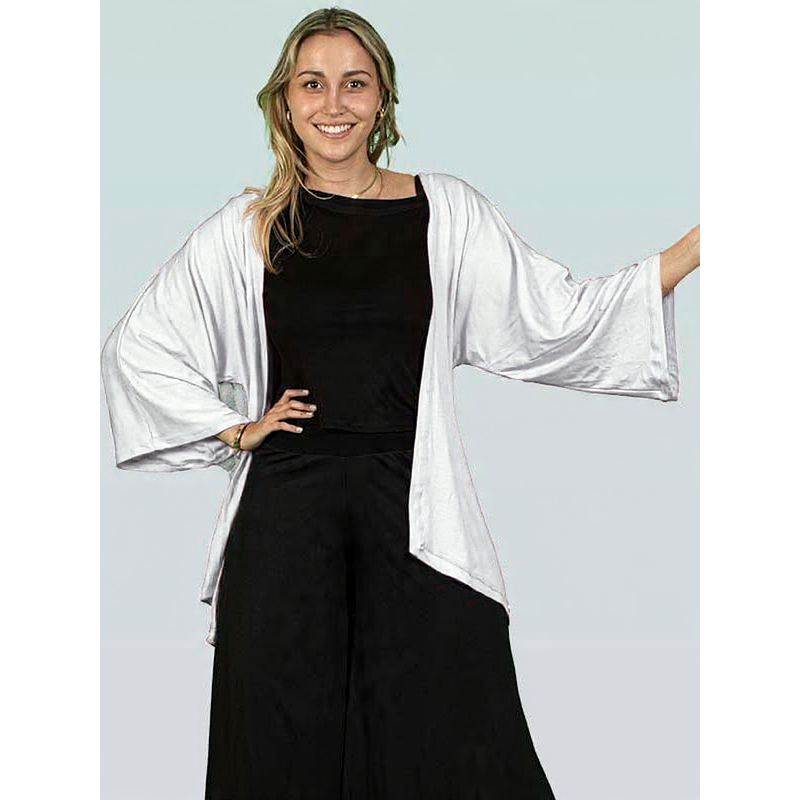 Tapado Kimono Alfonsina blanco