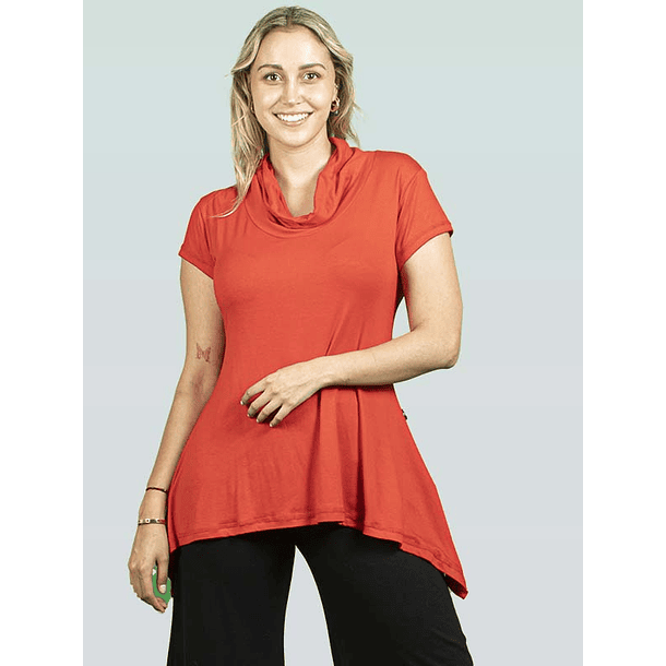 Polera algodón Paz rojo 1