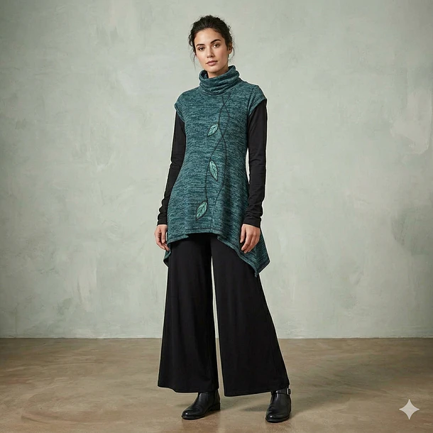 Poleron Jumper bolsillos Colibrí turquesa 7