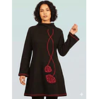 Vestido Queule lanilla negro sc 1