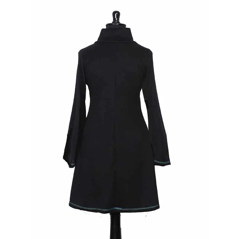 Vestido Queule lanilla negro sc