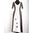Vestido Mary Sale KS31-GRIS BLANCO 1