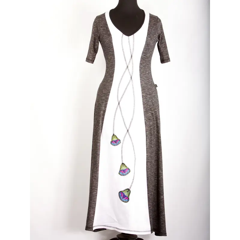 Vestido Mary Sale KS31-GRIS BLANCO