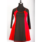 Vestido Bicolor SALE ks31 NE ROJO SOLO M 1
